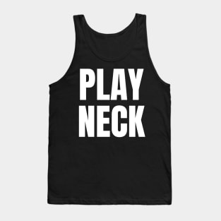 Play Neck White Tank Top